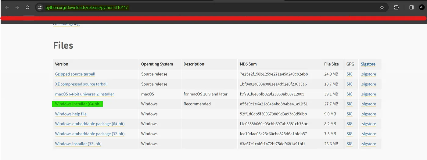 Python website (for 64bit windows)